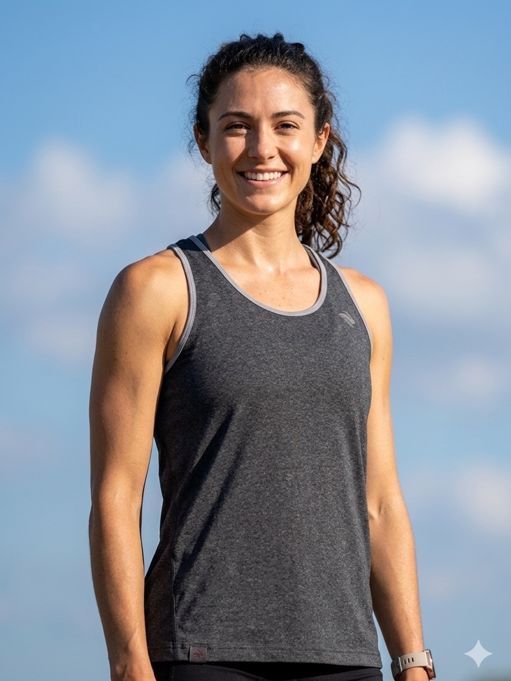 Run Rabbit Women’s Tank Top Sleeveless Grey Large Performance